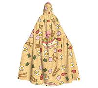 Delicious Sweet Ramen - Capa con capucha para adultos, perfecta para cosplay, Navidad, bailes de máscaras, Halloween, carnaval, fiesta
