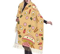 Delicious Sweet Ramen Cashmerette - Bufanda de moda para mujer, chal para cabeza, bufanda larga, ideal para otoño e invierno