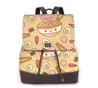 Delicious Sweet Ramen - Mochila de cuero para mujer, bolsa para libros de escuela secundaria y universidad, mochila ligera e informal para cada temporada