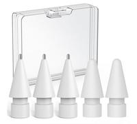 Delidigi - Puntas para Apple Pencil 2 y 1 generación [2] sin Desgaste del bolígrafo de Control preciso con Punta Fina como Puntas de Repuesto compatibles con iPencil (Gris Claro, 1,3 mm)