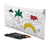 Deliex. 20 Estuches Dinosaurios con Ceras para Colorear. Regalos para cumpleaños infantiles, detalles para compañeros de colegios, guarderias, clases.