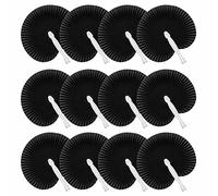 Deliex delicias de Extremadura. 60 Pai pai negro de plástico y papel. Abanicos pai pai plegables- Detalles de bodas y ceremonias, regalos para fiestas de verano, cumpleaños (60)