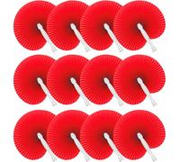 Deliex delicias de Extremadura. 60 Pai pai rojo de plástico y papel. Abanicos pai pai plegables- Detalles de bodas y ceremonias, regalos para fiestas de verano, cumpleaños (60)