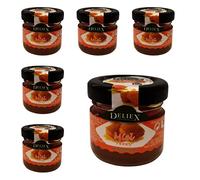 Deliex delicias de Extremadura. 60 Trritos de miel pequeñas. Miniaturas de miel en tarro de cristal 30 gr para detalles a invitados en bodas, comuniones, bautizos (Miel, 60 Tarros)