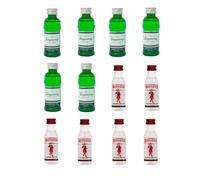 Deliex Delicias de Extremadura. Botellitas de Ginebra Miniatura 5 ombay Sapphire, Beefeater y Tanqueray - Pack de 12 Botellas (6 Beefeater y 6 Tanqueray)