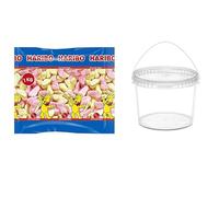 Deliex delicias de Extremadura. Gominolas Pisotones Haribo 1 kg - Caramelos de Goma Blandos Sabor Fruta - Cubo ADRI Reutilizable