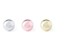 Deliex delicias de Extremadura. Lote 10 Balsamos labiales natural colores rosados, plateados y dorados en soporte redondo con acabado UV metálico. Testado dermatológicamente, balsamo boda, balsamo