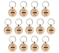 Deliex delicias de Extremadura Lote de 30 Llaveros con frase bonita de madera Original detalle para regalar a invitados de cumpleaños, bodas, bautizos, comuniones etc. (30)