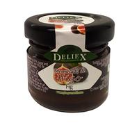 Deliex delicias de Extremadura. Mermelada pequeña sabor higo. Miniatura de mermelada en tarro de cristal 30 gr, detalles a invitados en bodas, comuniones, bautizos (Higo, 1 Tarro)