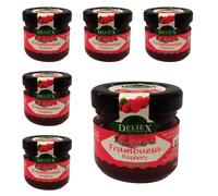 Deliex delicias de Extremadura. Mermeladas pequeñas sabores variados. Miniaturas de mermeladas en tarro de cristal 30 gr para detalles a invitados en bodas, comuniones, bautizos (30 Tarros)