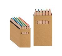 Deliex Pack 100 Sets de 6 mini Lápices de Colores. regalos para Niños Cumpleaños Infantil y detalles Fiestas Colegio. Piñata Cumpleaños Infantil, lapices para colorear. (100)