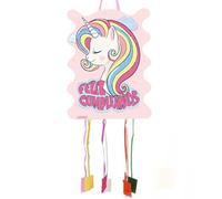Deliex. Piñata cumpleaños infantiles grande UNICORNIO 53 * 40 * 10. Piñata Decoración Fiestas Infantiles Niño y Niña - Piñatas para rellenar con juguetes y chuches. (UNICORNIO RAINBOW 53 * 40 * 10)