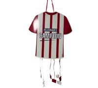 Deliex. Piñata cumpleaños infantiles varias medidas y dibujos. Piñata Decoración Fiestas Infantiles Niño y Niña - Piñatas para rellenar con juguetes y chuches. (CAMISETA FUTBOL ROJA Y BLANCA)
