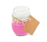 Deliex. Velas aromáticas perfumadas. Vela ambientador decorativa y perfumada en cristal. Detalles para invitados bodas, cafe, coco o rosas (1 UNIDAD, ROSA)