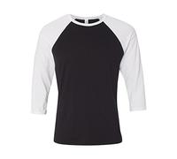 Delifhted Adult 3/4 Sleeve Blended Baseball Tee