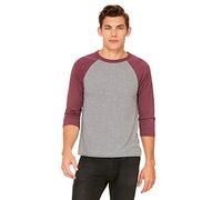 Delifhted Adult 3/4 Sleeve Blended Baseball Tee