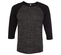 Delifhted Adult 3/4 Sleeve Blended Baseball Tee