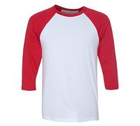 Delifhted Adult 3/4 Sleeve Blended Baseball Tee