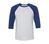 Delifhted Adult 3/4 Sleeve Blended Baseball Tee