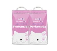 DELIGATO Arena para Gatos Perfumada Absorbente, Pack 2 Bolsas, 10 kg Total