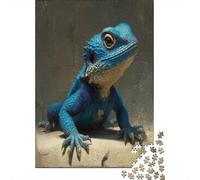 DeliGatoe Blue Lagarto Rompecabezas Rompecabezas Juego De Habilidad para Toda La Familia 70x50cm/1000pcs