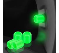 Delighteal Glow in The Dark Tire Valve Caps 12PCS Set - Durable Waterproof Fluorescent Stem Caps, Easy to Install No Tool Required, Universal Fit for Car, Truck, SUV, Motorcycle & Bike Wheels