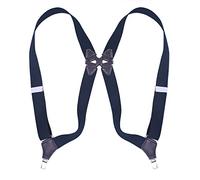 DELIGUO Tirantes para Hombres - Tirantes para Hombre Estilo De Clip Lateral 3.5Cm De Ancho Heavy Duty Alto Ajustable Elástico Hip-Clip Pantalones Tirantes Papá Regalos,Black,3.5Cm