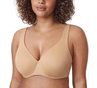 DELIMIRA Sujetador Reductor Talla Grande con Aros sin Relleno Cómodo para Mujer