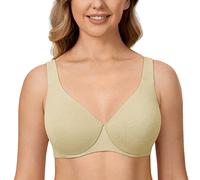 DELIMIRA Sujetador Reductor Talla Grande con Aros sin Relleno Cómodo para Mujer