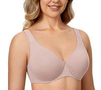 DELIMIRA Sujetador Reductor Talla Grande con Aros sin Relleno Cómodo para Mujer