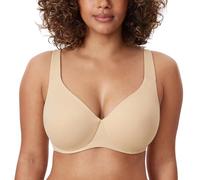 DELIMIRA Sujetador Reductor Talla Grande con Aros sin Relleno Cómodo para Mujer