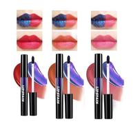 Delineador de Labios Peel Off | Pack de 3 Glaseado Resistente al Agua | de Tinte Labial Peel Off,para Escuela Viaje Escenario Salida Nocturna Vacaciones Boda Cita Trabajo