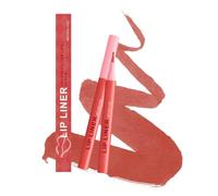 Delineador de Labios Resistente Al Agua Color Rojo Melocotón: Acabado Mate, Pigmentado, Duradero, de Secado Rápido, Fácil de Aplicar, Define la Forma de Los Labios(2pcs)