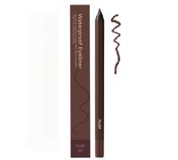 Delineador de ojos a prueba de agua 24 horas, doble delineador afilable, sin manchas, suave y fácil de colorear, de larga duración, ideal para principiantes y maquillaje diario. (Plum)