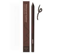 Delineador de ojos a prueba de agua 24 horas, doble delineador afilable, sin manchas, suave y fácil de colorear, de larga duración, ideal para principiantes y maquillaje diario. (Brown)