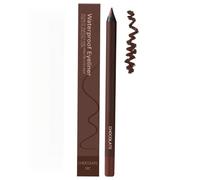 Delineador de ojos a prueba de agua 24 horas, doble delineador afilable, sin manchas, suave y fácil de colorear, de larga duración, ideal para principiantes y maquillaje diario. (Chocolate)