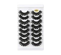 Delineador de ojos azul resistente al agua, multipack de pestañas largas, pestañas postizas, pestañas de volumen falso, pestañas gruesas, pestañas de Minks Cat 8D, 8 unidades, pestañas magnéticas