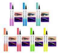 Delineador de ojos brillando en la oscuridad | 6 piezas de lápices lisos e impermeables para delineadores de ojos | Pen de maquillaje de gel brillante, muy duradero, altamente pigmentado, para aparici