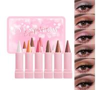 Delineador De Ojos Con Purpurina,Kit De Maquillaje De 6 Piezas - De Sombras De Ojos Impermeable - Para Chicas Damas Baile Boda Cosplay Novias Estudiantes Universitarios Fiesta Actuación En Escenario