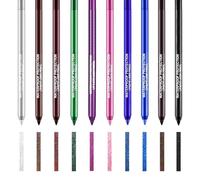 Delineador de Ojos,Eyeliner Pencil Set,Lápiz Delineador Ojos Colorido Resistente al Agua,10 Colores Delineador Ojos Eyeliner Color Prueba de Agua Eye Liner, Larga Duracion Delineador ojos Delineador