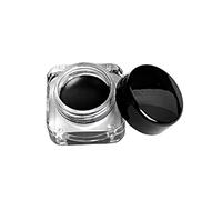 Delineador de ojos líquido negro, 1 pieza, delineador de ojos en gel resistente al agua, maquillaje en gel dramático, negro con pincel, cosméticos de belleza que duran todo el día (0, 18 oz/5 g)