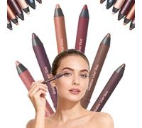 Delineador De Ojos Y Sombra De Ojos 2 En 1,A Prueba De Manchas, Sombra De Ojos En Barra DúO Con Pincel Para Difuminar, Para Maquillaje De Ojos Ahumado O Natural Sin Esfuerzo (Mezcla-6 PCS)