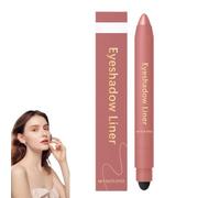 Delineador de ojos y sombras 2 en 1, sombras elaboradas en barra, doble punta, resistente a las manchas, resistente al agua, de larga duración, aplicación suave y uniforme (Oro rosa)