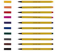 Leviatan Delineador D400 adecuado para el uso diario, escritura y uso escolar. Perfecto para: cómics, dibujos, escribir, pintar., color 10 colores diferentes. 10-Farben-Set