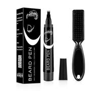 Delineador Para Barba Fácil,Lápiz Barba Hombre,Relleno De Barbas De Instantáneos,Kit De Bolígrafo De Relleno Para Barba,Water Proof Micro-Fork Tip Beard Pen