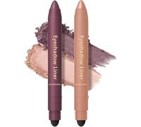 Delineador y Sombra de Ojos 2 en 1 en Barra, a Prueba de Agua, Resistente a Manchas, de Larga Duración, Aplicación Suave, Sombra en Crema para Ojos Ahumados (B#)