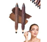 Delineador y sombra de ojos 2 en 1 Perfect Color Duo-Shadow Liner, resistente al agua y a las manchas, sombra de ojos dúo en barra con pincel difuminador, 30 s Glam (D-2)