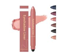 Delineador y Sombra de Ojos 2 en 1, Sombra de Ojos en Crayón en Crema a Prueba de Agua, Resistente al Agua, al Sudor y a las Manchas, Suave y Fácil de Aplicar