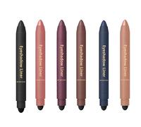 Delineador y Sombra de Ojos 2 en 1: Una exquisita sombra de ojos, resistente al agua y a las manchas, de larga duración, suave y fácil de aplicar, ideal para mujeres. (6Piezas)