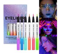 Delineadores De Ojos Líquidos Coloridos - Delineador De Ojos Brillante Con Efecto Shimmer Resistente Al Agua - Maquillaje Natural Brillante Larga Duración Aplicación Cómoda Para Mujeres Jóvenes Uso Di